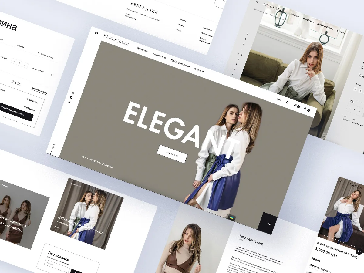 Webstore for the clothing brand Feelslike