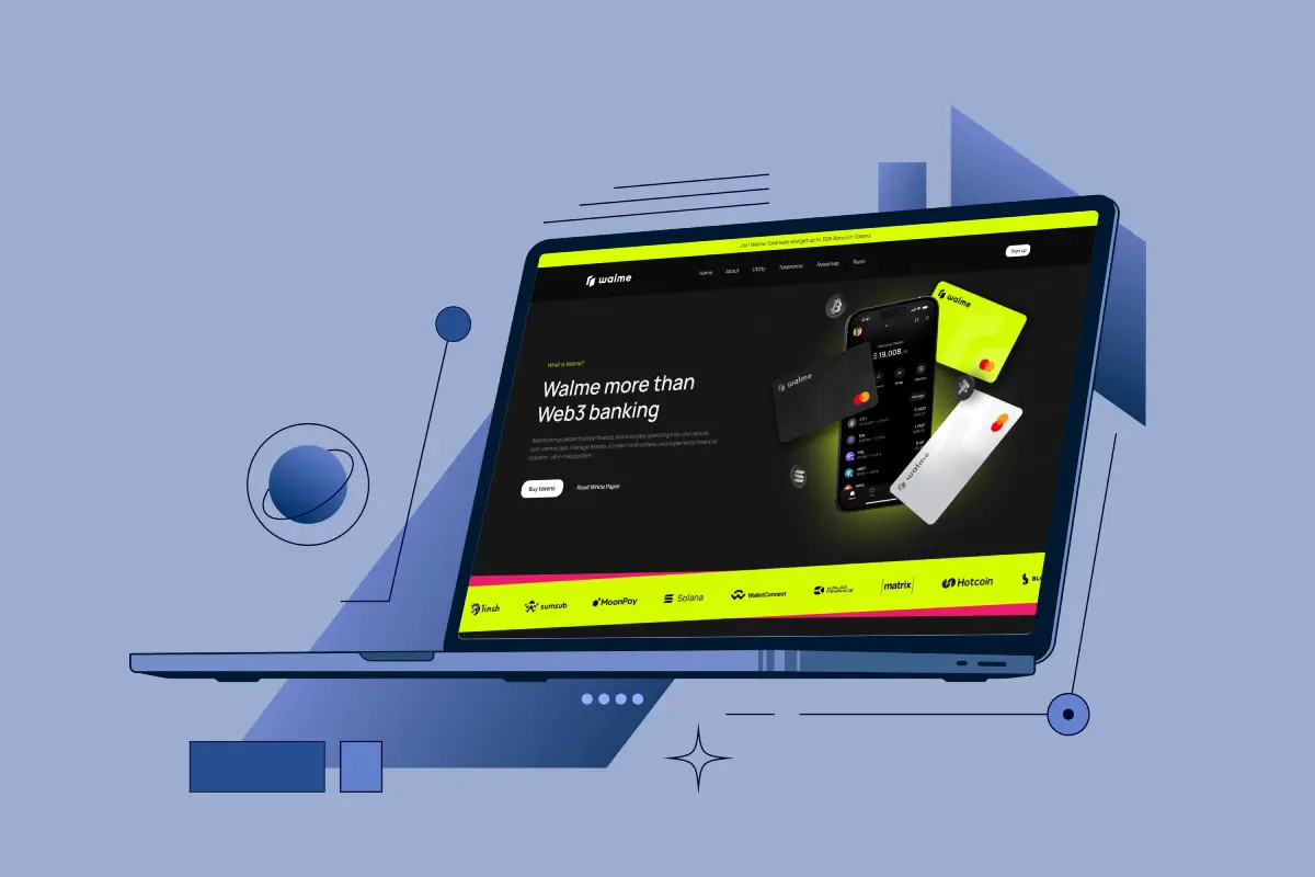 Landing for walme.io fundraising